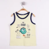 Erkek Çocuk Balık Baskılı Atlet thumbnail 2
