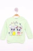 Toontoy Kız Çocuk Omuzdan Çıtçıtlı Fare Baskılı Sweatshirt thumbnail 4