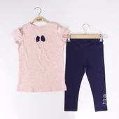 Toontoy Kız Çocuk Yıldız Baskılı  Your Dearms Yazılı Taytlı Takım thumbnail 5