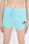 Kız Çocuk Paça Kuşlu Nakışlı Şort thumbnail 1