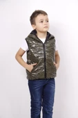 Toontoy Erkek Çocuk Kapşonlu Parlak Yelek - 6
