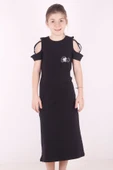 Toontoy Kız Çocuk Kol Detaylı Elbise - 8