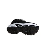 YAZKIŞ Kadın Siyah Beyaz Cilt Taşlı İçten 8cm Topuklu Fashıon Günlük Spor Ayakkabı thumbnail 19