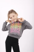 Toontoy Kız Çocuk Dance Baskılı Kapüşonlu Sweatshirt - 12
