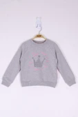 Toontoy Kız Çocuk Taç Baskılı Sweatshirt thumbnail 1