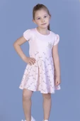 Toontoy Kız Çocuk Göğsü Nakışlı Elbise - 6
