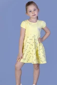Toontoy Kız Çocuk Göğsü Nakışlı Elbise - 7
