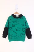 Toontoy Erkek Çocuk Yazı Baskılı Sweatshirt - 1