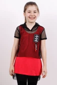 Toontoy Kız Çocuk Tüllü 2 li Takım Elbise - 4