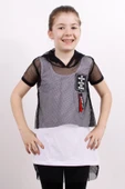 Toontoy Kız Çocuk Tüllü 2 li Takım Elbise - 6