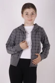 Toontoy Kız Çocuk Ekose Desenli Fermuarlı Hırka - 12