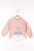 Toontoy Kız Çocuk Kedi Baskılı Sweatshirt - 12