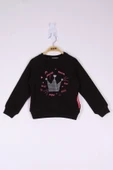 Toontoy Kız Çocuk Taç Baskılı Sweatshirt thumbnail 2