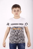 Toontoy Erkek Çocuk Fashion Crew Baskılı Garnili Tişört - 1