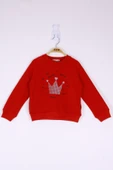 Toontoy Kız Çocuk Taç Baskılı Sweatshirt thumbnail 9