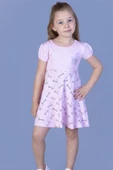 Toontoy Kız Çocuk Göğsü Nakışlı Elbise - 12