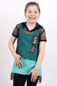 Toontoy Kız Çocuk Tüllü 2 li Takım Elbise - 7