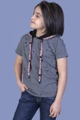 Toontoy Erkek Çocuk Kapüşonu Şeritli Tişört - 3