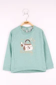 Toontoy Kız Çocuk Çanta Nakışlı Sweatshirt - 2