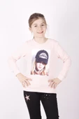 Toontoy Kız Çocuk Şapkası 3D Baskılı Sweatshirt - 7