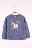 Toontoy Kız Çocuk Çanta Nakışlı Sweatshirt - 4
