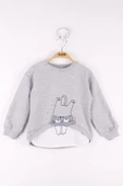 Toontoy Kız Çocuk Kedi Baskılı Sweatshirt - 10