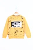 Toontoy Erkek Çocuk Black White Baskılı Sweatshirt - 3