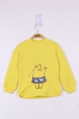 Toontoy Kız Çocuk Kedi Baskılı Sweatshirt thumbnail 3