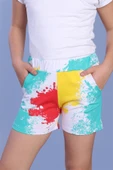 Toontoy Kız Çocuk Batik Desenli İki Yanı Cepli Şort - 2
