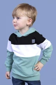 Toontoy Erkek Çocuk Kapüşonlu Garni Detaylı Sweatshirt - 1