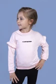 Toontoy Kız Çocuk Kolları Fırfır Detaylı Nakışlı Sweatshirt - 5