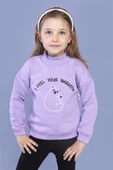 Toontoy Kız Çocuk Nakışlı Balıkçı Yaka Pamuklu Sweatshirt - 3
