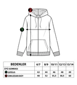 Toontoy Kız Çocuk Kapüşonlu İki Yanı Cep Detaylı Baskılı Hırka thumbnail 6