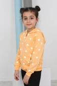 Toontoy Kız Çocuk Komple Kalpli Baskılı Hırka - 2