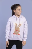 Toontoy Kız Çocuk Tavşan Baskılı Kapüşonlu Sweatshirt - 7