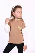 Toontoy Kız Çocuk Kapüşonlu Blok Renkli Sweatshirt - 6