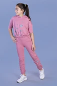 Toontoy Kız Çocuk Reflektörlü Yıldız Baskılı Eşofman Takımı - 3