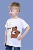 Toontoy Erkek Çocuk İki Renkli Ayıcık Baskılı Tişört - 3