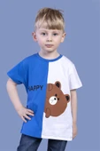 Toontoy Erkek Çocuk İki Renkli Ayıcık Baskılı Tişört - 4
