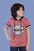 Toontoy Erkek Çocuk Kapüşonlu Baskılı Tişört - 12