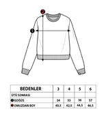 Toontoy Kız Çocuk Relax Fit Yarım Balıkçı Yaka Baskılı Sweatshirt -  2 İplik thumbnail 8
