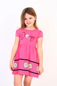 Toontoy Kız Çocuk Papatya Desenli Elbise - 6
