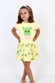 Toontoy Kız Çocuk Kaktüs Baskılı Elbise - 8