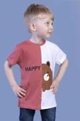 Toontoy Erkek Çocuk İki Renkli Ayıcık Baskılı Tişört - 9