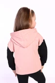 Toontoy Kız Çocuk Kapüşonlu Blok Renkli Sweatshirt - 12