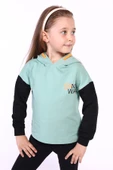 Toontoy Kız Çocuk Kapüşonlu Blok Renkli Sweatshirt - 8