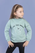 Toontoy Kız Çocuk Nakışlı Balıkçı Yaka Pamuklu Sweatshirt - 9
