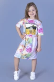 Toontoy Kız Çocuk Dijital Baskılı Batik Desenli Elbise - 5