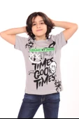 Toontoy Erkek Çocuk Önü Süs Cepli Yazı Baskılı Tişört - 8