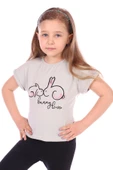 Toontoy Kız Bebek Tavşan Baskılı Nakışlı Tişört - 6